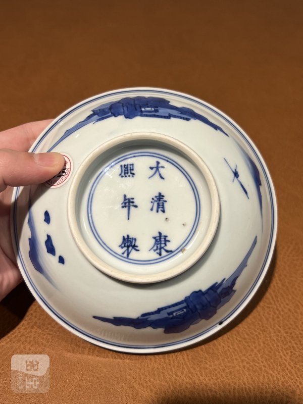 清康熙 青花人物故事纹盘 - 图11